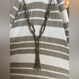 NWT Handmade in India Multicolor Statement Beads Long Necklace
